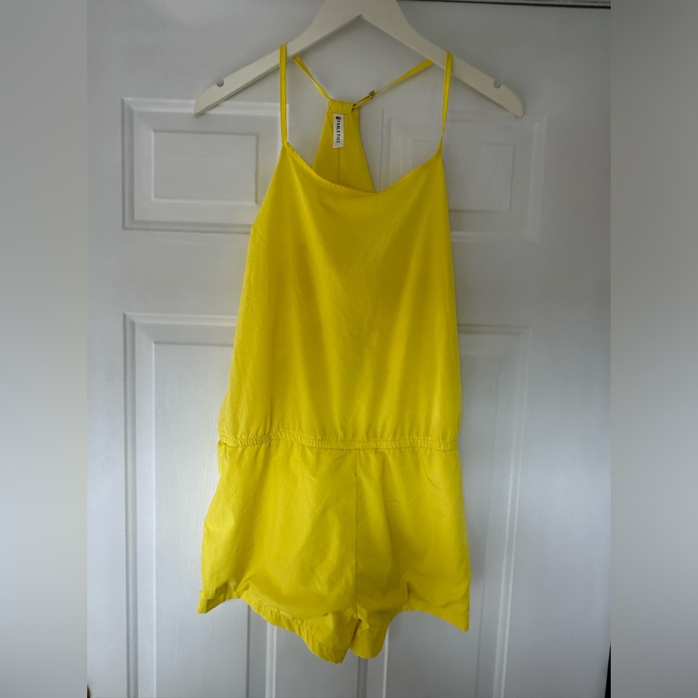 Fabletics Women’s Size Small Bright Yellow Romper Perfect Summer/Beach Wear ￼